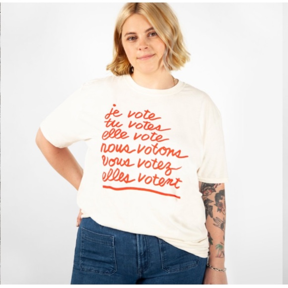 Clare V. When We All Vote Tee